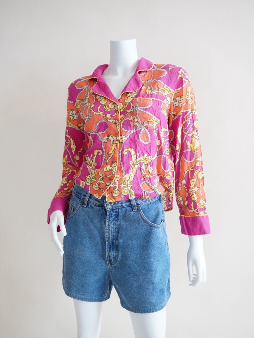 By Anthropologie Paisley Button Up Collar Blouse - Size Small